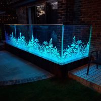 Etched Glass Balustrade