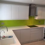 Green Painted Glass Splashback - Osborn Glass