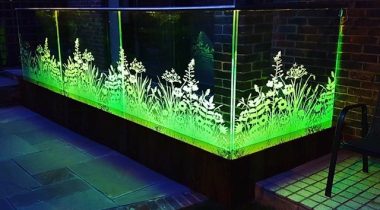 Etched Glass Balustrade