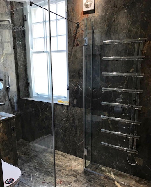Glass Shower Screen Enclosure.