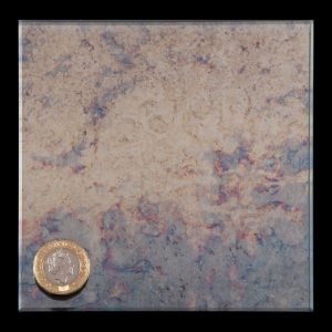 Azure blue antique mirror panels